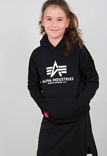 Alpha Industries Basic Felpa con cappuccio giovanile Nero 170-176