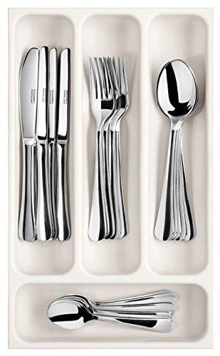 Tescoma 899410 FlexiSpace Porta Posate da Cassetto, Plastica, Bianco, 37 x 22,2 X 4,5 cm