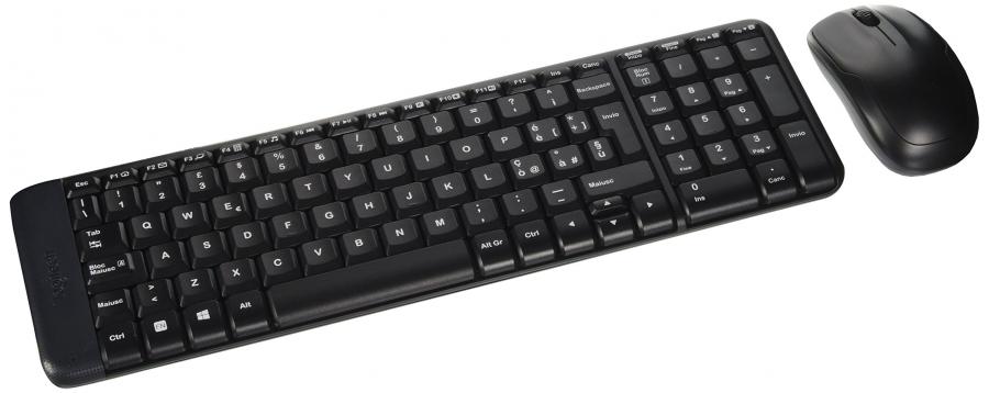 Logitech Wireless Combo MK220 Tastiera e Mouse, Nero [Italia]