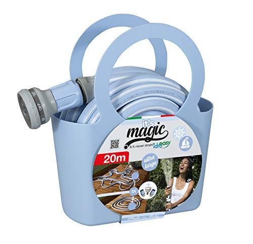 Magic Blue Hose 20 Metri, Tubo Acqua da Giardino Estensibile Canna Irrigazione Antitorsione Espandibile