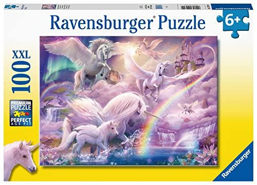 Ravensburger Puzzle Unicorno Pegaso, 100 Pezzi XXL, Puzzle per Bambini, Collezione Fantasy, Età Raccomandata 6+, 129799