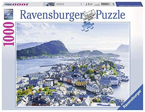 Ravensburger Puzzle 1000 Pezzi, Vista su Ãlesund - Norvegia, Collezione Paesaggi & Foto, Puzzle per Adulti, Puzzle Ravensburger - Stampa di Alta Qualità
