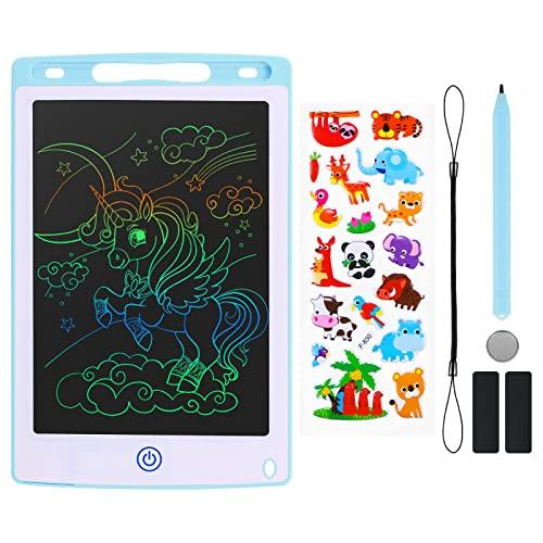 Coolzon Tavoletta Grafica LCD Scrittura, Tavoletta Grafica LCD 10 Pollici  con lavagnetta cancellabile bambini per Pittura e Liste di Memoria, Adesivi  Gratuiti di Cartoni Animati, Nero