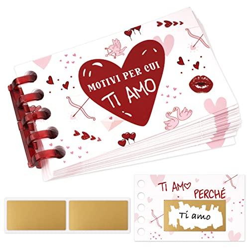 24pz Calendario Avvento D'Amore Bigliettini Gratta E Vinci Personalizzato  Vanlentine Day Idea Regalo per Lui e Lei Scritta Ti Amo Perché Regalo  Fidanzati Matrimonio Anniversario DIY