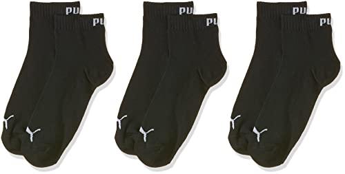 PUMA Quarter 3p, sport Bambini e ragazzi, Nero (Black 200), 39-42 confezione da 3