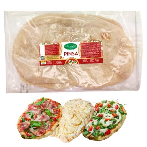 12 Basi Pinsa Precotta Artigianale | Pinsa Pronta in 5 Minuti , Oltre 60 Ore di Lievitazione , Prodotta in Calabria , Basi Pinsa da 250 grammi c.a.