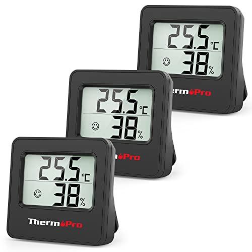 3 Pack Termometro interno, misuratore di umidità Igrometro digitale  termometro ambiente per casa, temperatura accurata elevata e miglior regalo