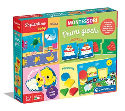 Clementoni- Sapientino Baby Primi Gioco Educativo 1 Anno (Versione in Italiano), Giochi Montessori, Made in Italy, Multicolore, 16415