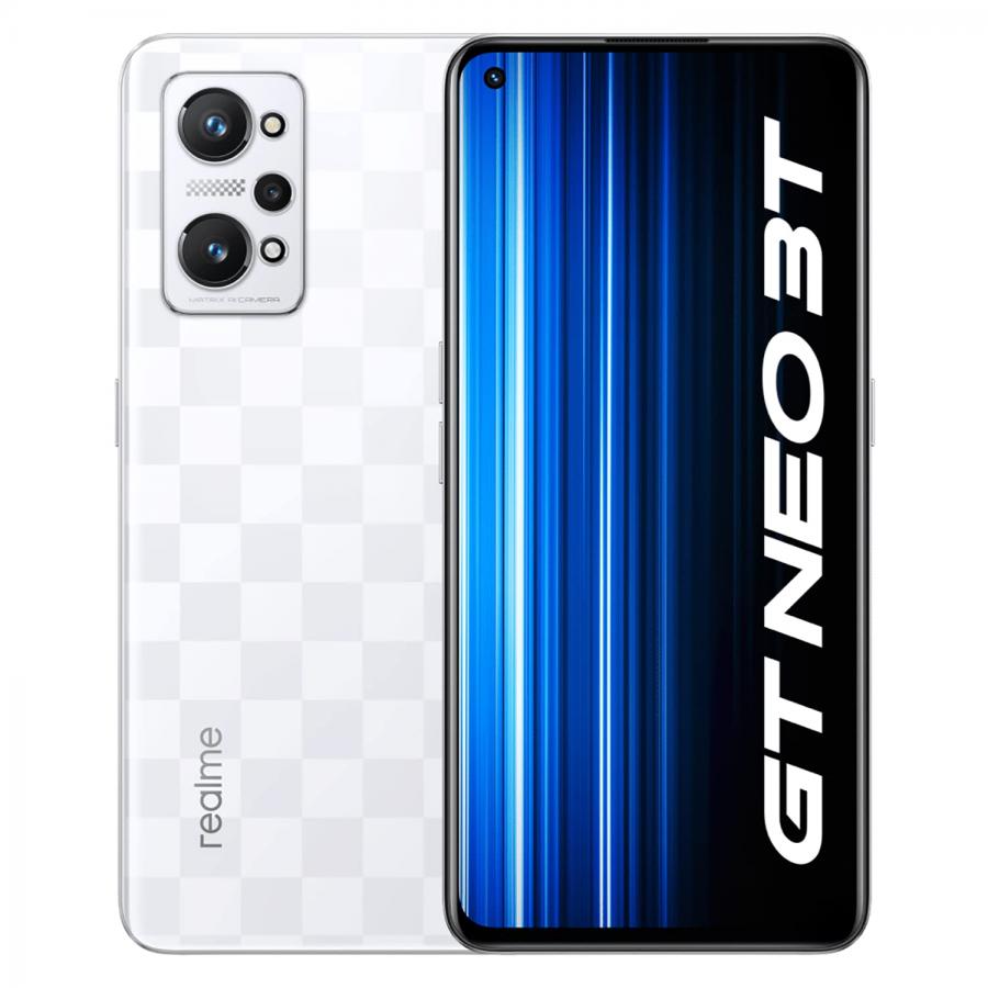 realme GT NEO 3T - 8+128GB 5G Smartphone,Snapdragon 870, Ricarica SuperDart 80W, Display SuperAMOLED 120Hz, Camera Tripla fotocamera con AI da 64 MP, Dual Sim, NFC, Drifting White