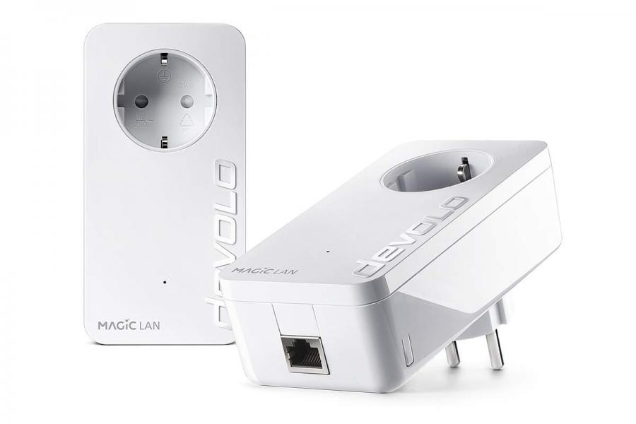 Devolo Magic 1 1200 LAN Starter Kit: Kit con 2 Adattatori Powerline per Internet nell’Intera Casa, Ottimo per Home Office, 1200 Mbit/s, 1x porta LAN Gigabit, G.hn