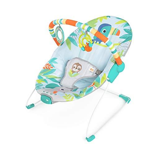 Bright Starts Sdraietta Rainforest Vibes, Vibrazioni Rilassanti, Arco Giochi, 0+ Mesi - 2.12 kg