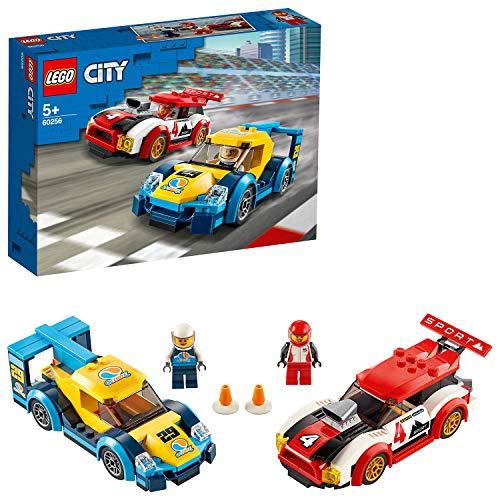 LEGO City Nitro Wheels Auto da Corsa, 2 Macchine Giocattolo e 2 Minifigure di Pilota, Giochi per Bambini di 5+ Anni, 60256