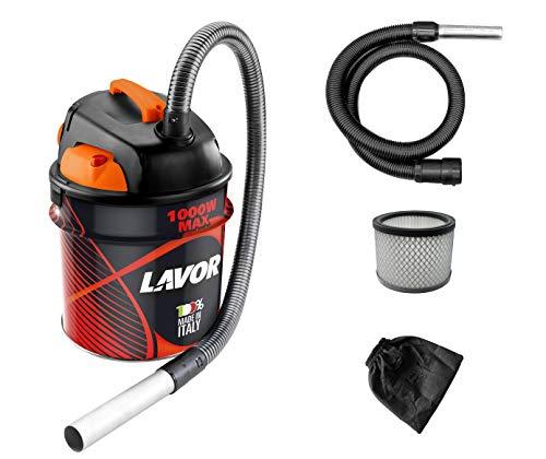 Bidone Aspiratutto Aspiracenere Stufe e Camini senza Sacco Capacità 18 Litri Potenza max 1000 Watt Portata 30,4 l/s - 8.245.0010 Ashley 901