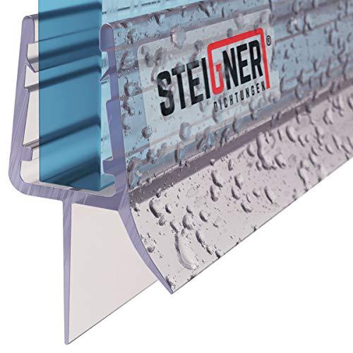 STEIGNER Guarnizione doccia, 80cm, per spessore vetro 6/7/ 8 mm, guarnizione dritta in PVC, UK03