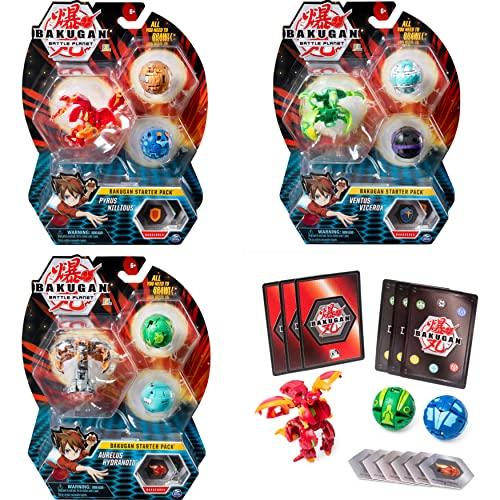 BAKUGAN Starter Pack, 3 sfere, Modelli Assortiti, dai 6 anni