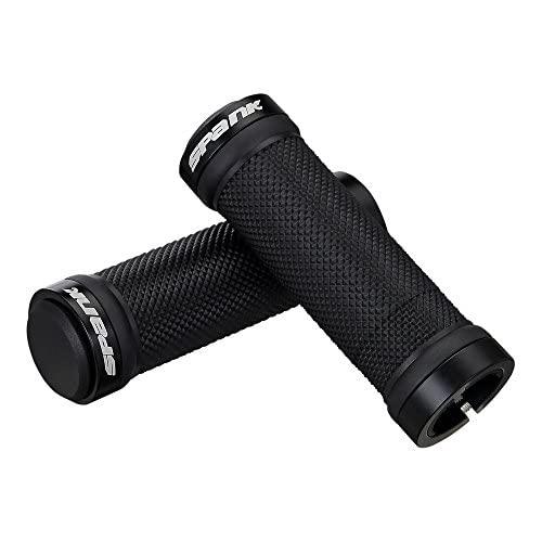 Spank Spoon Grom-Grips Kids, Lock On, with Plastic End Plug Griffe, Unisex, Spoon Grom-Grips Kids, Lock-on, with Plastic End-Plug, Black, Taglia Unica