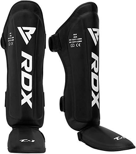 RDX Paratibia Kick Boxing Muay Thai, Approvato da SMMAF, Maya Hide Pelle Protettivo Paratibie, Parastinchi Piedi Protezione Shin Guard per MMA Allenamento Sparring Arti Marziali Boxe Karatè BJJ, Uomo