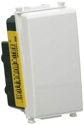 Vimar 0R14004 Plana Deviatore Elettrico illuminabile 1P 10AX Bianco, 1 Pezzo