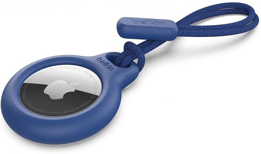 Belkin Custodia per AirTag con Laccetto (Secure Holder, Guscio Protettivo Antigraffio per Air Tag), Blu