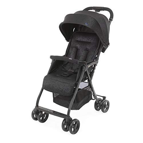 Chicco OHlalà 3 Passeggino Ultraleggero da 0 Mesi a 15 kg, portata max 18 kg, Reclinabile e Pieghevole con Cestello Capiente, Chiusura Compatta, Parapioggia e Cappottina Estendibile, Nero