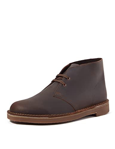 Clarks Desert Boot Bushacre 3, Stivali Uomo, Marrone (Dark Brown Leather), 44 EU