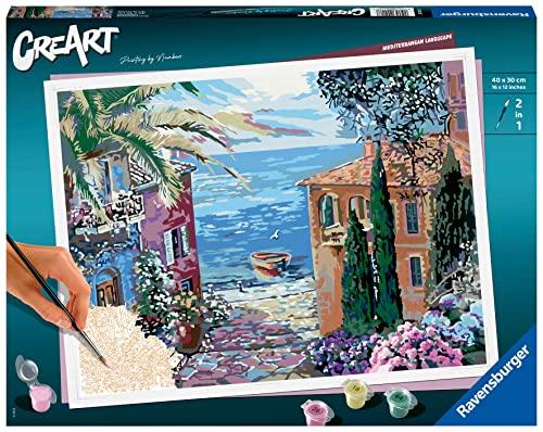 Ravensburger - CreArt Premium Paesaggio Mediterraneo, Dipingere Adult 14+ Anni, 202188