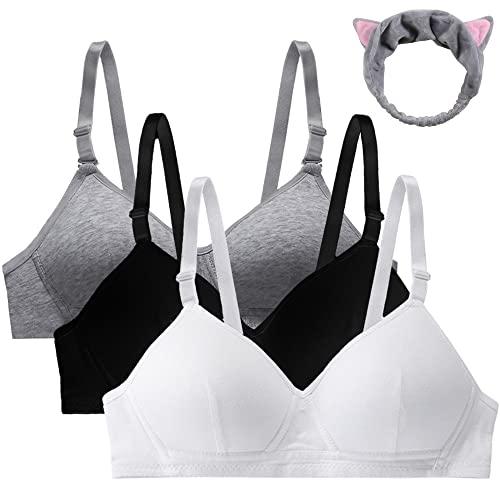 Reggiseni per Ragazze Adolescenti in Cotone Traspirante Senza Cuciture Sportivo Intimo Top per Bambine 12 18 Anni Donna e Bambini Confezione da 3 6