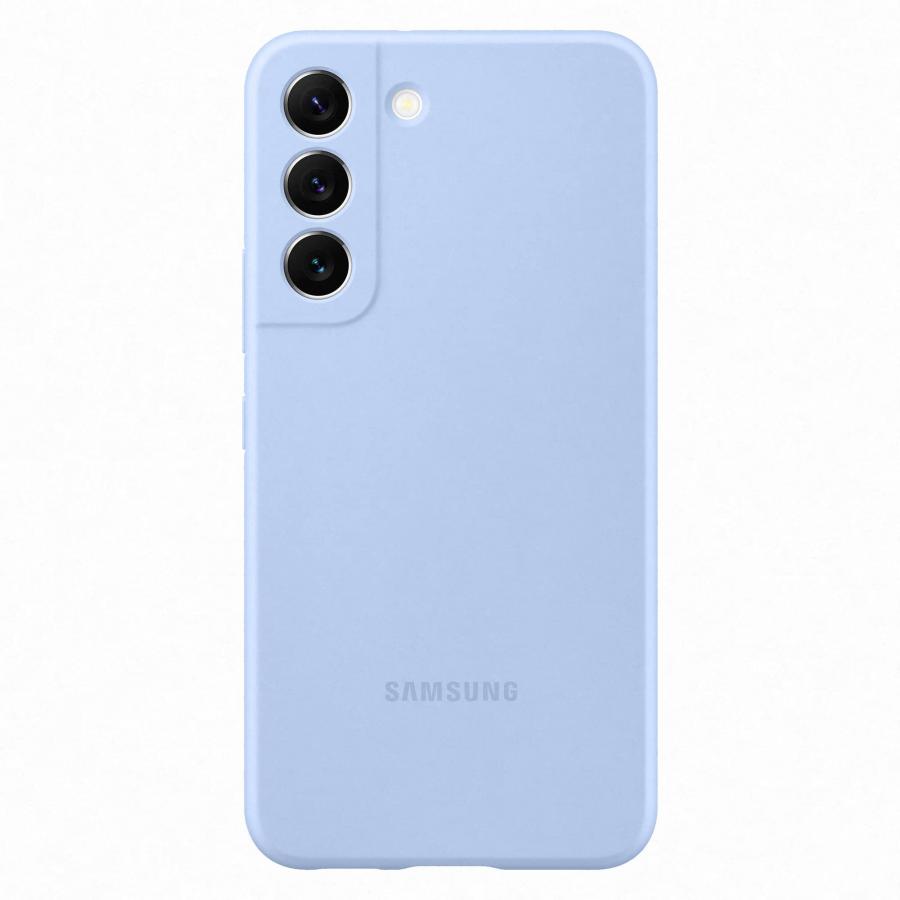 Samsung Cover in Silicone morbida per Galaxy S22, Azzurro artico