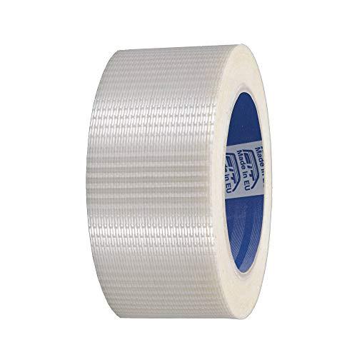Nastro adesivo Rinforzato – Tramato – rotolo 50mm x 50 metri – trasparente