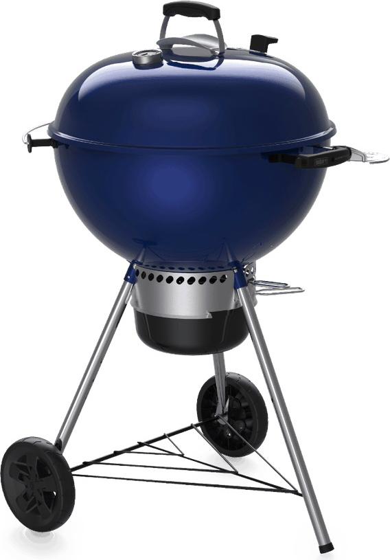 Barbecue a Carbonella Carbone da Esterno BBQ da Giardino Ø 57 cm con Coperchio e Ruote colore Blu - 14716053 GBS C-5750 Serie Master-Touch