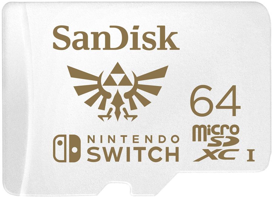 SanDisk Scheda MicroSDXC UHS-I per Nintendo Switch 64 GB, Modello 2019, Prodotto con Licenza Nintendo, 64 GB, Nuova Versione, Bianco
