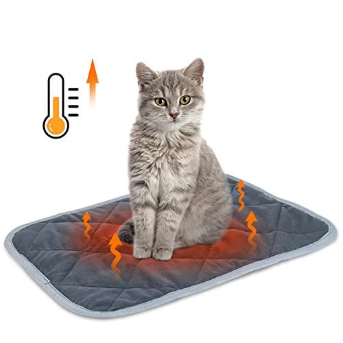 Nobleza Tappetino Autoriscaldante per Gatti e Cani, Coperta Riscaldante Domestici Animali, Lavabile Pad Caldo Eco-Friendly Antiscivolo, Termica Morbido Letto Stuoia, S 40x50cm