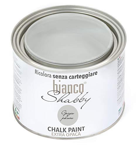 CHALK PAINT Grigio Polvere Pittura Shabby Chic Vintage per Mobili e Pareti  EXTRA OPACO (500 ml)