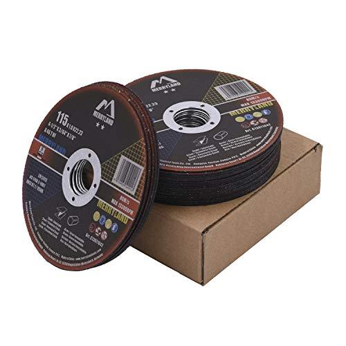 Merryland Dischi da Taglio 115 Ferro Metallo Acciaio INOX per Smerigliatrice Angolare, 115 X 1,0 mm Disco Flessibili 25 Pezzi, Craft-line C13071042