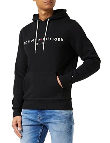 Tommy Hilfiger Logo, Felpa Uomo, Nero (Jet Black Base), M