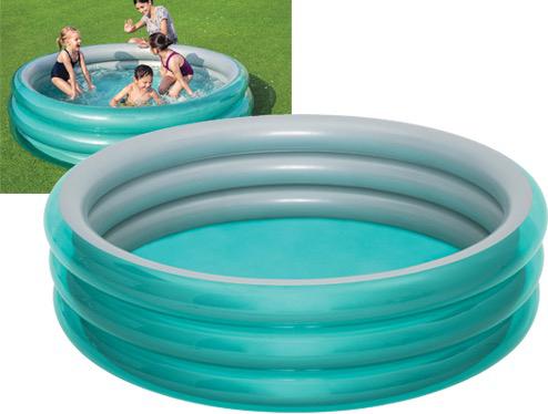 Piscina Gonfiabile da Giardino per Bambini 3 Anelli ø 201 cm colori Tiffany - 51043