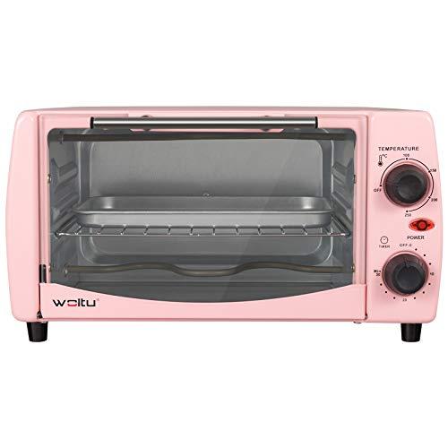 WOLTU Mini Forno Elettrico Fornetto Piccolo, capacità 12 Litri, Potenza 800  W, Timer 30', Temperatura Regolabile, Rosa BF10rs