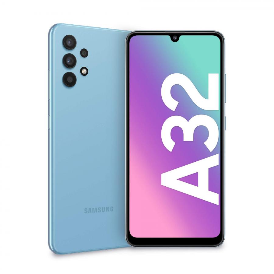 Samsung Galaxy A32 4G Smartphone Android Senza SIM 6.4 Pollici, Display Infinity-U FHD+, 4 Fotocamere Posteriori, 4GB RAM e 128GB, Batteria 5.000 mAh, Awesome Blue (Blu) [Versione Italiana]