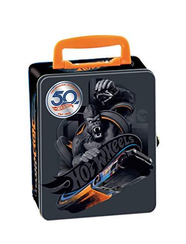 Theo Klein 2881 Valigetta di raccolta Hot Wheels | Valigetta in metallo che può contenere fino a 50 auto | Giocattolo per bambini a partire dai 3 anni