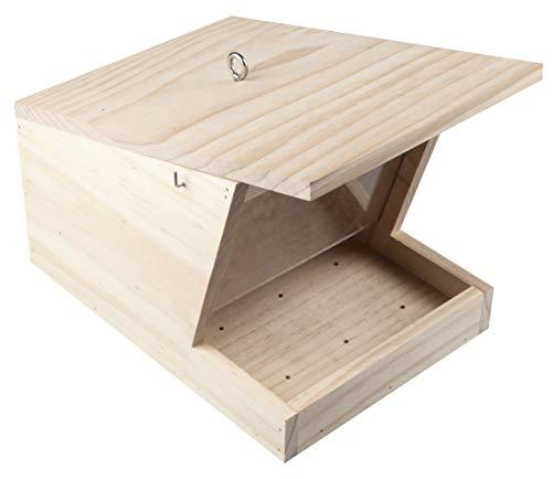 Windhager 07444 - Mangiatoia per Uccelli XL, con tettoia per Uccelli, capacità di riempimento: Circa 3 Litri, in Legno