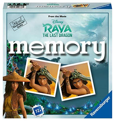 Ravensburger 20738 1 Memory Raya Disney, Gioco Memory per Famiglie, Età Raccomandata 4+, 72 Tessere
