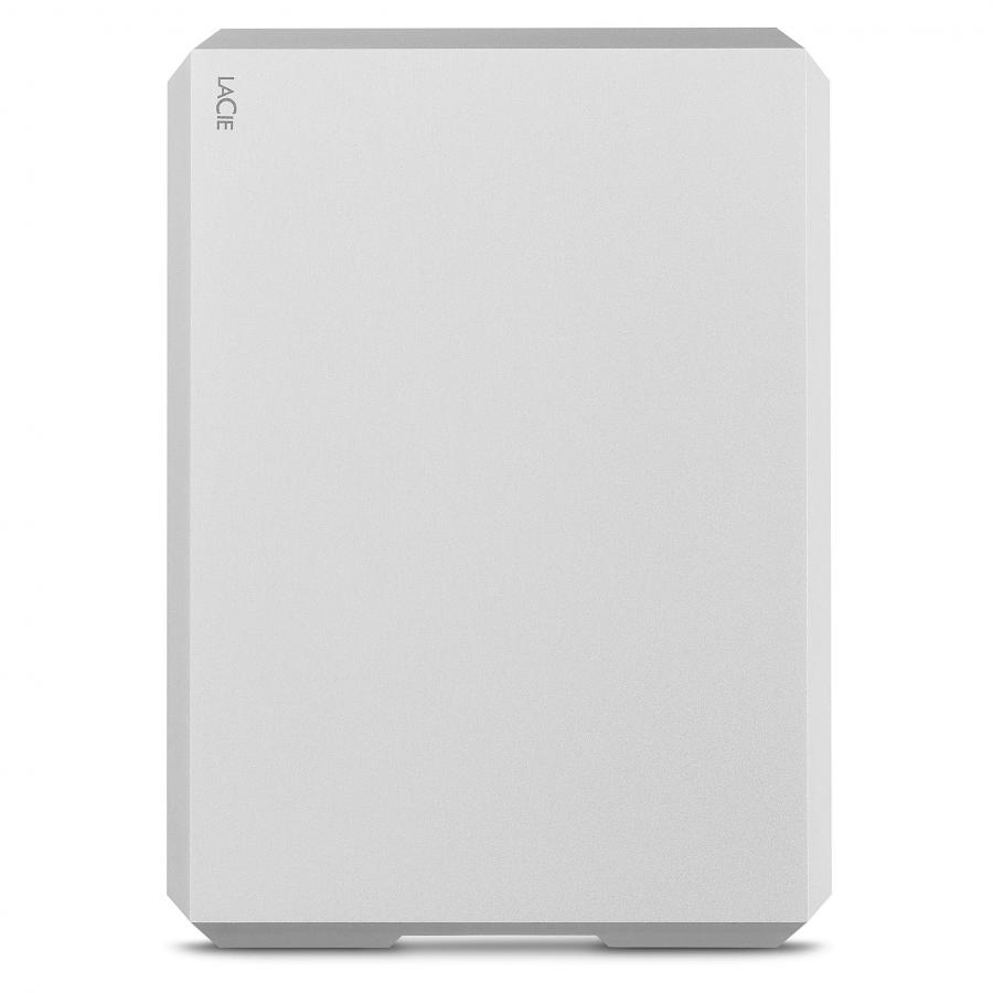 LaCie Mobile Drive, 2 TB, Hard Disk Esterno Portatile, USB-C, USB 3.0, Moon Silver, 2 anni di servizi Rescue (STHG2000400)