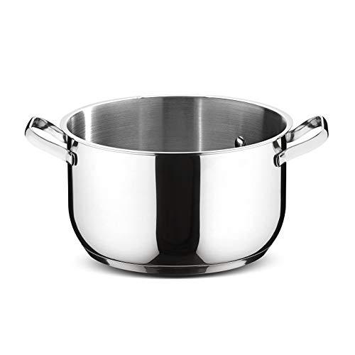 Lagostina Sfiziosa Casseruola Fonda, 4.56 Litri, Acciaio Inossidabile, Grigio