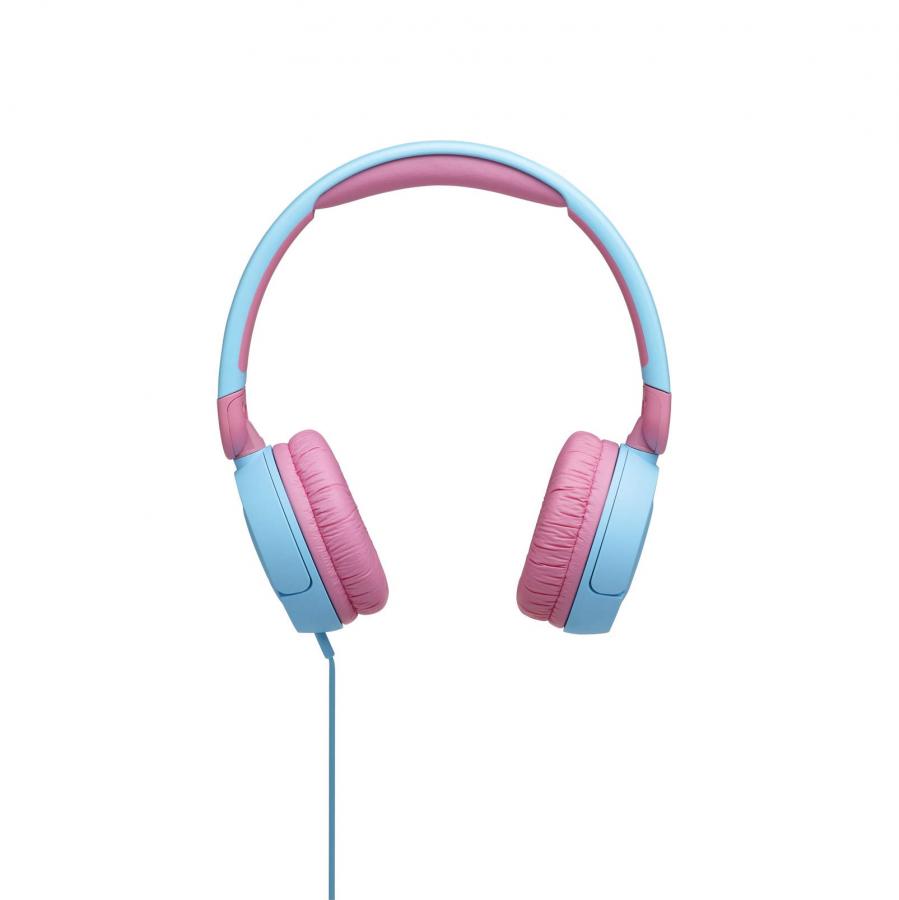 JBL JR310 Cuffie per Bambini con Cavo e Limitatore di Volume, Cuffie On Ear con Microfono e Filo Piatto Antigroviglio su un lato, Pieghevoli, Leggere e Comode, Blu