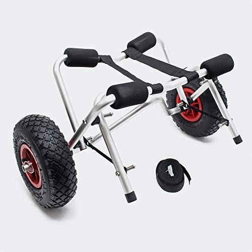 Wiltec Carrello portacanoa carrellino per Canoa Canadese Kajak in Alluminio 68 kg