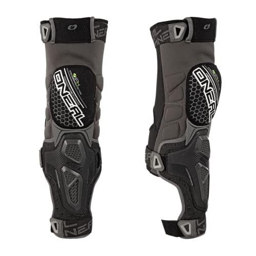 O'NEAL | Protezioni per le ginocchia | Motocross Enduro | Ginocchio IPX® Poliuretano, vestibilità ergonomica, copertura rigida ventilata | Sinner Hybrid Knee Guard | Adulto | Nero Grigio | Taglia S/M