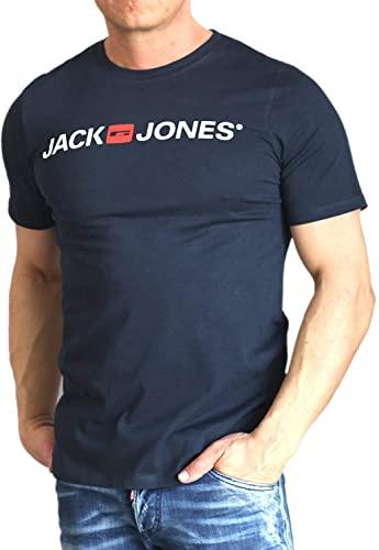JACK & JONES Jjecorp Logo Tee Crew Neck Noos, T Shirt Uomo, Navy Blazer, L