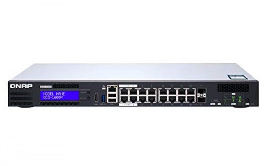 QNAP QGD-1600P Gestito Gigabit Ethernet (10/100/1000) Nero, Grigio Supporto Power Over Ethernet (Poe) QGD-1600P, Gestito, Gigabit Ethernet (10/100/1000), Full Duplex, Supporto Power Over