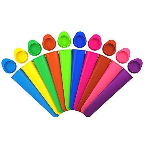 Stampi Ghiaccio in Silicone Stampo per Ghiaccioli Set di Stampi Ghiaccio in Silicone Verde joyoldelf Ghiaccioli Stampo Set di 10 Formine per Ghiaccioli 