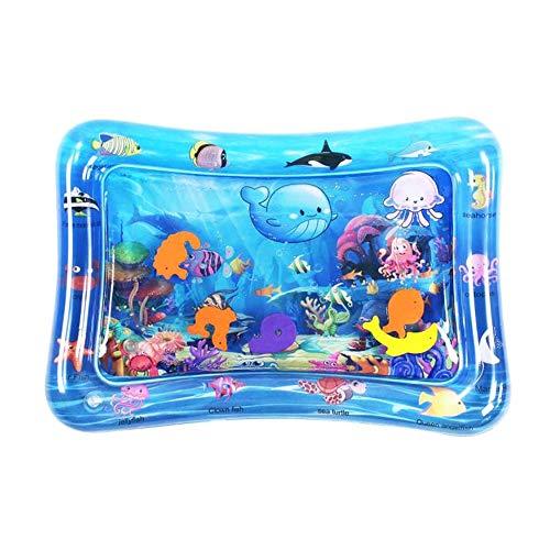 Tappetino Gonfiabile per Neonati Tappetino Tummy Time Gonfiabile Tappetino per Bambini d'Acqua 70 x 50 cm per bambini da 3 6 9 mesi (Il mondo sottomarino)
